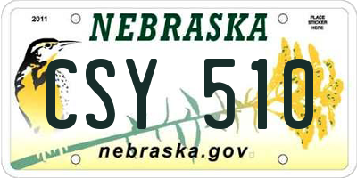 NE license plate CSY510