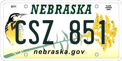 NE license plate CSZ851