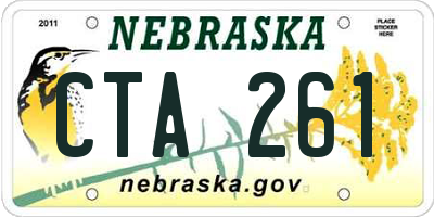 NE license plate CTA261