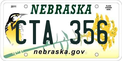NE license plate CTA356