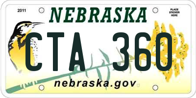 NE license plate CTA360