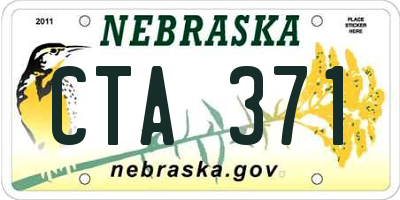 NE license plate CTA371