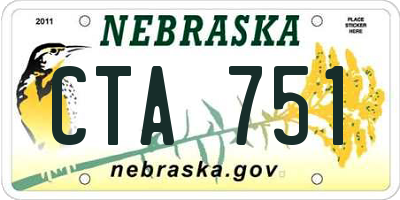 NE license plate CTA751