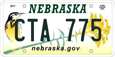 NE license plate CTA775