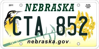 NE license plate CTA852