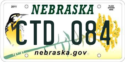 NE license plate CTD084