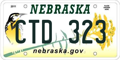 NE license plate CTD323