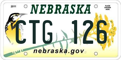 NE license plate CTG126