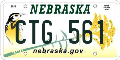 NE license plate CTG561