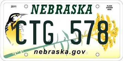 NE license plate CTG578