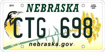 NE license plate CTG698