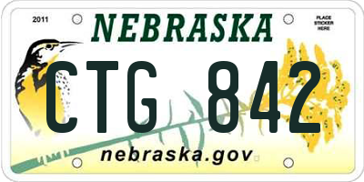 NE license plate CTG842
