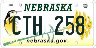 NE license plate CTH258