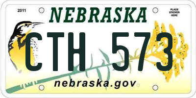 NE license plate CTH573