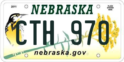NE license plate CTH970