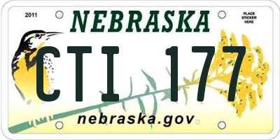 NE license plate CTI177