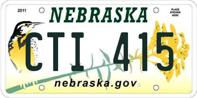 NE license plate CTI415