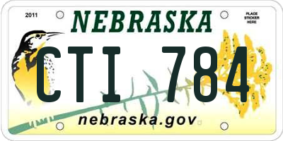NE license plate CTI784