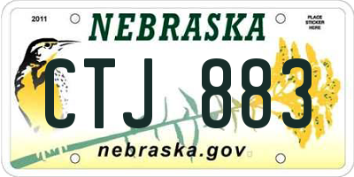 NE license plate CTJ883