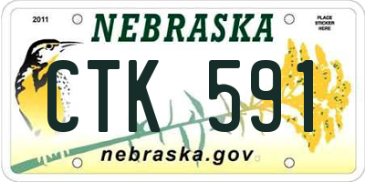 NE license plate CTK591