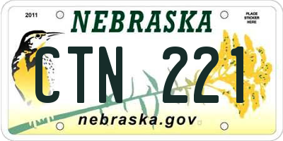 NE license plate CTN221