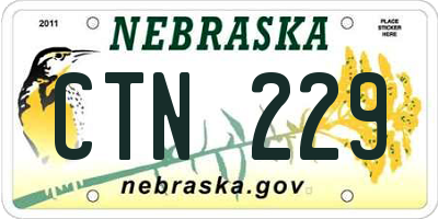 NE license plate CTN229