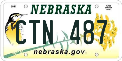 NE license plate CTN487
