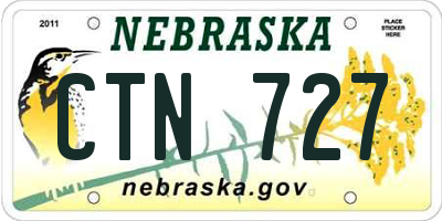 NE license plate CTN727