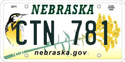 NE license plate CTN781