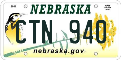 NE license plate CTN940
