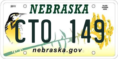 NE license plate CTO149