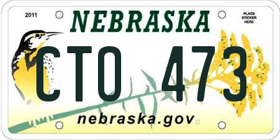 NE license plate CTO473