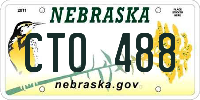 NE license plate CTO488