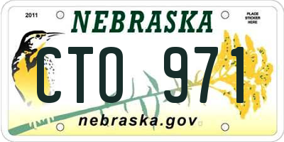 NE license plate CTO971