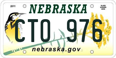 NE license plate CTO976