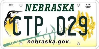 NE license plate CTP029