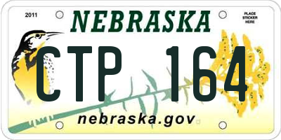 NE license plate CTP164