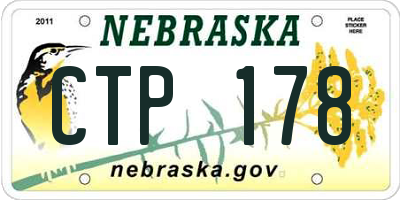 NE license plate CTP178