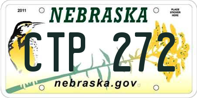 NE license plate CTP272