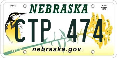 NE license plate CTP474