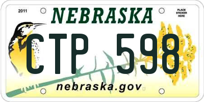 NE license plate CTP598
