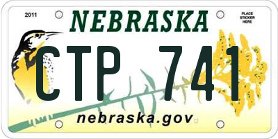 NE license plate CTP741