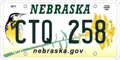 NE license plate CTQ258