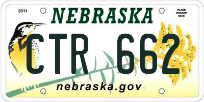 NE license plate CTR662