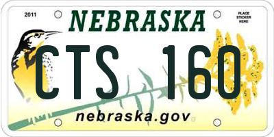NE license plate CTS160