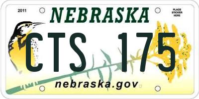 NE license plate CTS175