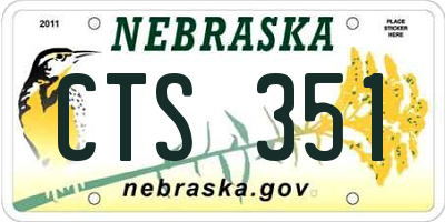 NE license plate CTS351