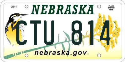 NE license plate CTU814