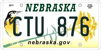 NE license plate CTU876