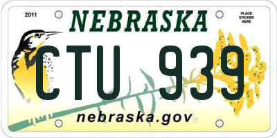 NE license plate CTU939
